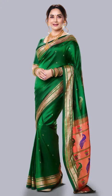Madhuri Dixit wears Paithani saree for 'Kon Honar Crorepati' premiere