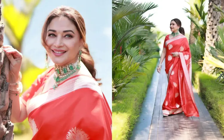 Madhuri Dixit Shines Radiantly in Saree