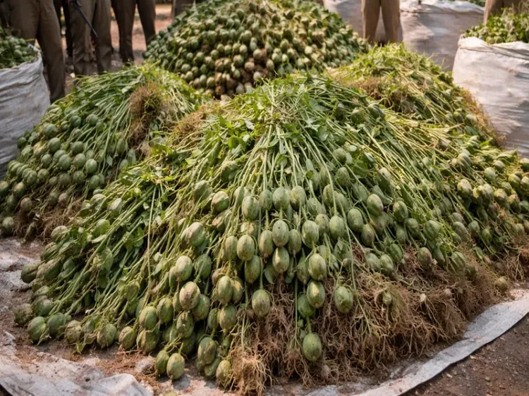Madhya Pradesh Police Uncover and Confiscate 8 Tonnes of Illegal Opium Across Three Districts