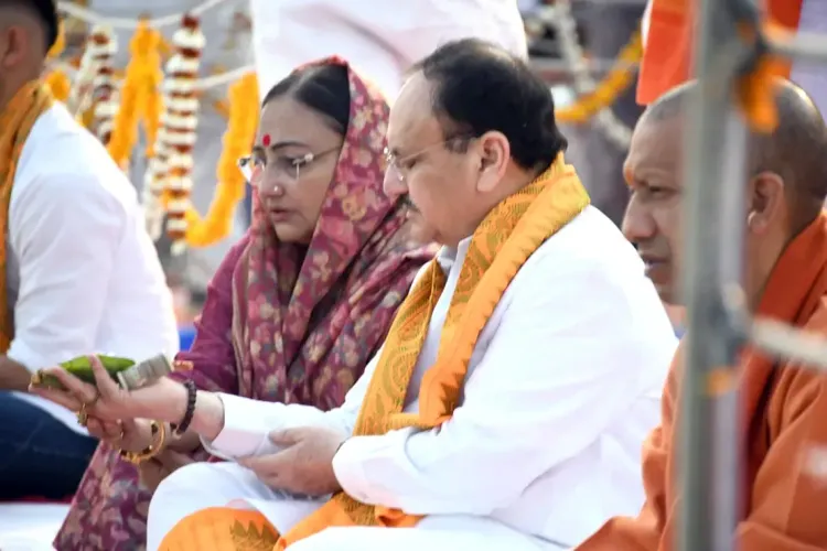 Maha Kumbh: BJP Leaders JP Nadda and Adityanath Take Holy Dip at Sangam
