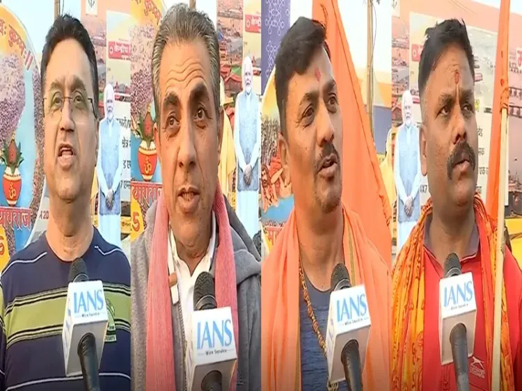 Mahakumbh: Devotees Capture Moments with Cutouts of PM Modi and CM Yogi