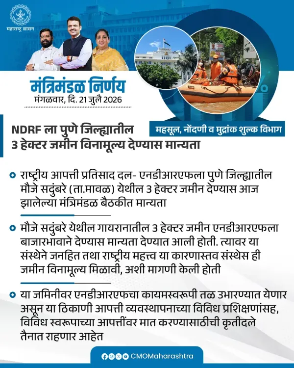 Maharashtra Cabinet Clears Revenue & Stamp Duty Decisions