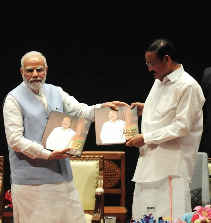 Venkaiah Naidu calls PM Modi 'Man of Destiny' as he sets tenure record