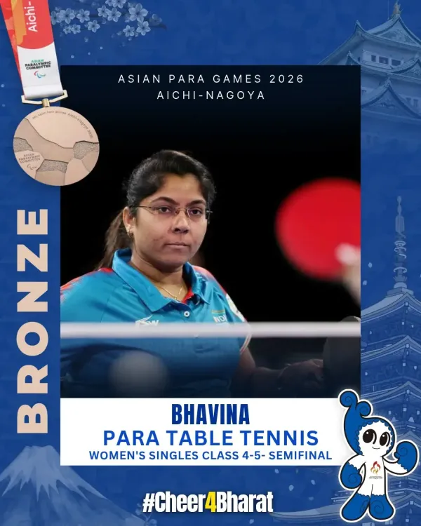 Mandaviya congratulates TOPS athlete Bhavina Patel on Asian Para Games bronze