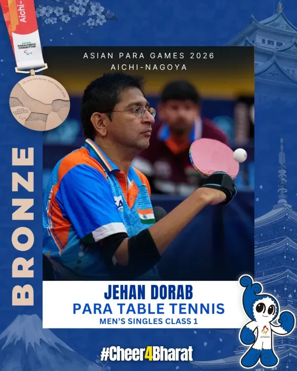 Mandaviya hails Jehan Madan's Para TT bronze at Asian Para Games 2026