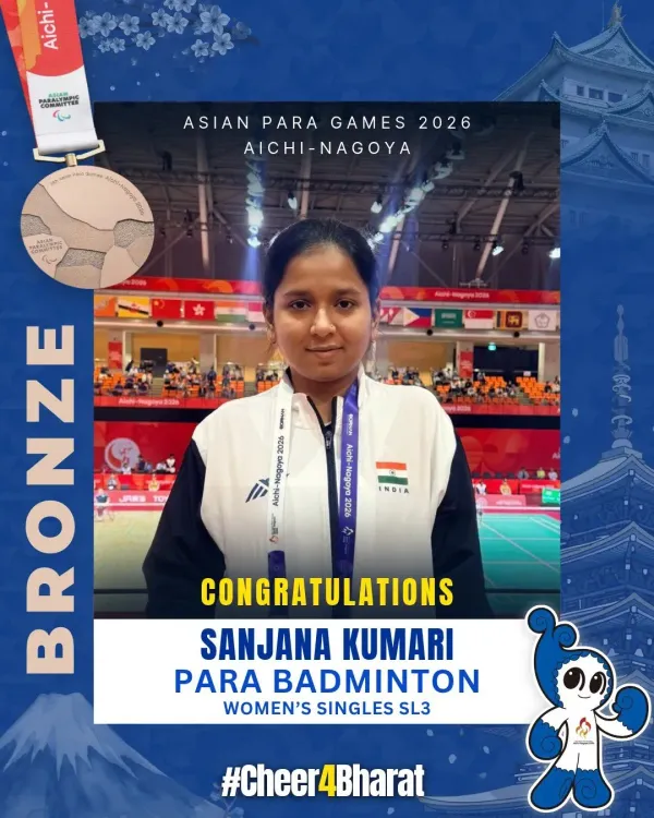 Mandaviya hails Sanjana Kumari's bronze in para badminton