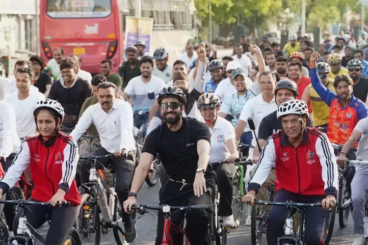 Mandaviya joins Ahmedabad's Sundays on Cycle for Commonwealth Day