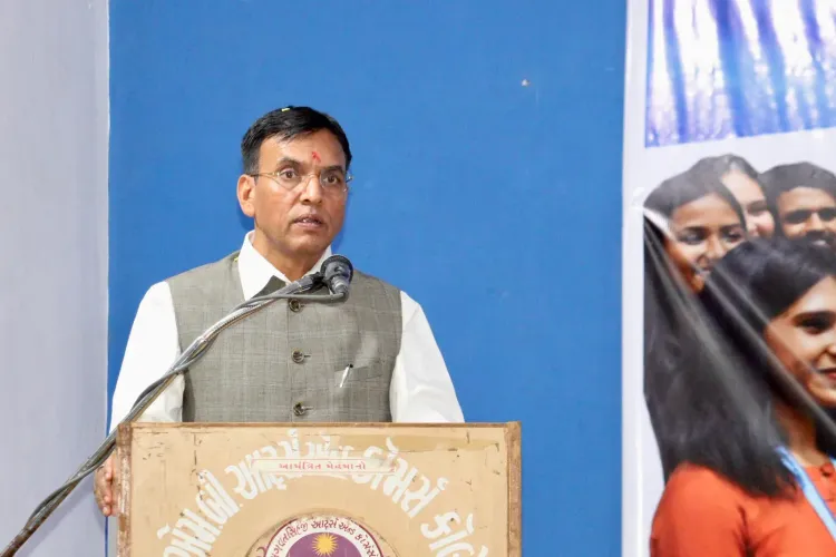 Mandaviya joins Yuva Samvad at Gondal college, backs Viksit Bharat