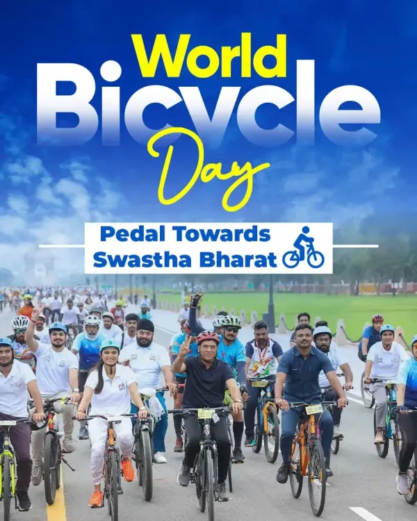Mandaviya Marks World Bicycle Day With Fitness Push