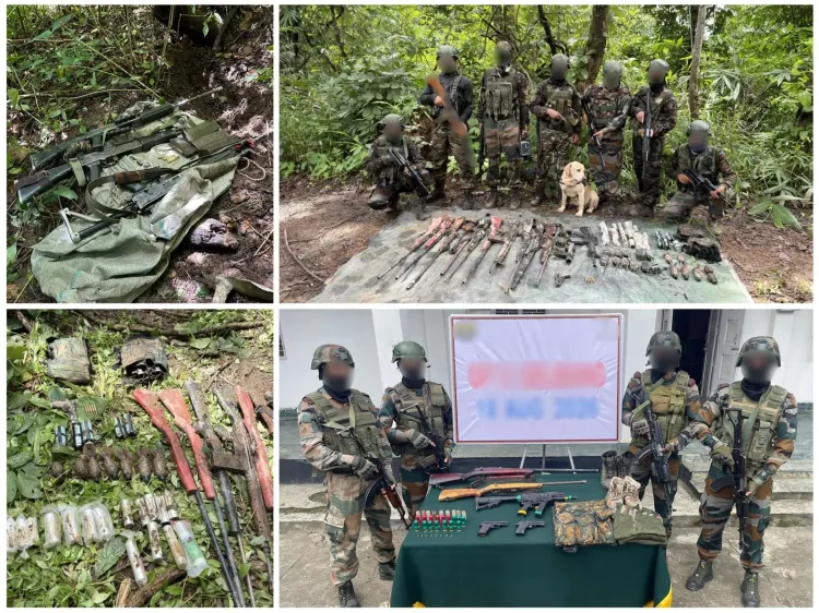 मणिपुर में सेना की बड़ी कार्रवाई: 21 हथियार बरामद, NIA-वांछित PLA कैडर समेत 4 गिरफ्तार