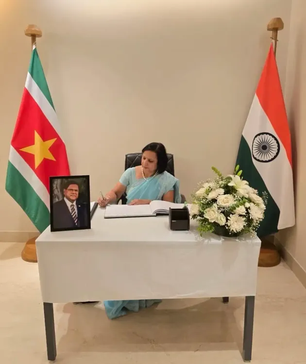 MEA Secretary Offers Condolences at Suriname Embassy for Late President Santokhi