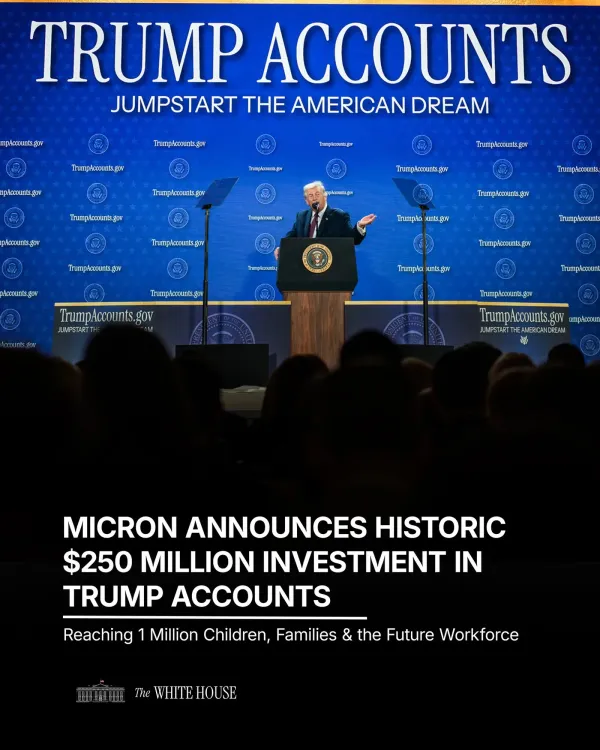 Micron Technology Announces Major Investment in Trump Accounts