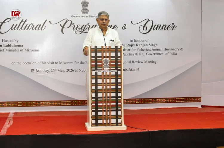 Mizoram CM Lal Duhoma Hosts Union Minister Rajiv Ranjan Singh in Aizawl
