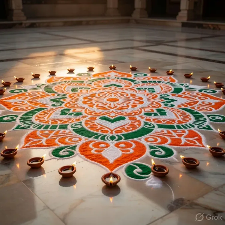 CM Fadnavis Inaugurates Vande Mataram, Tiranga Rangoli Exhibitions in Nagpur