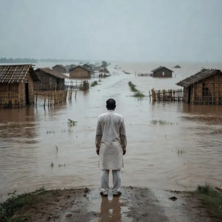 CM Himanta surveys Assam flood damage, addresses media
