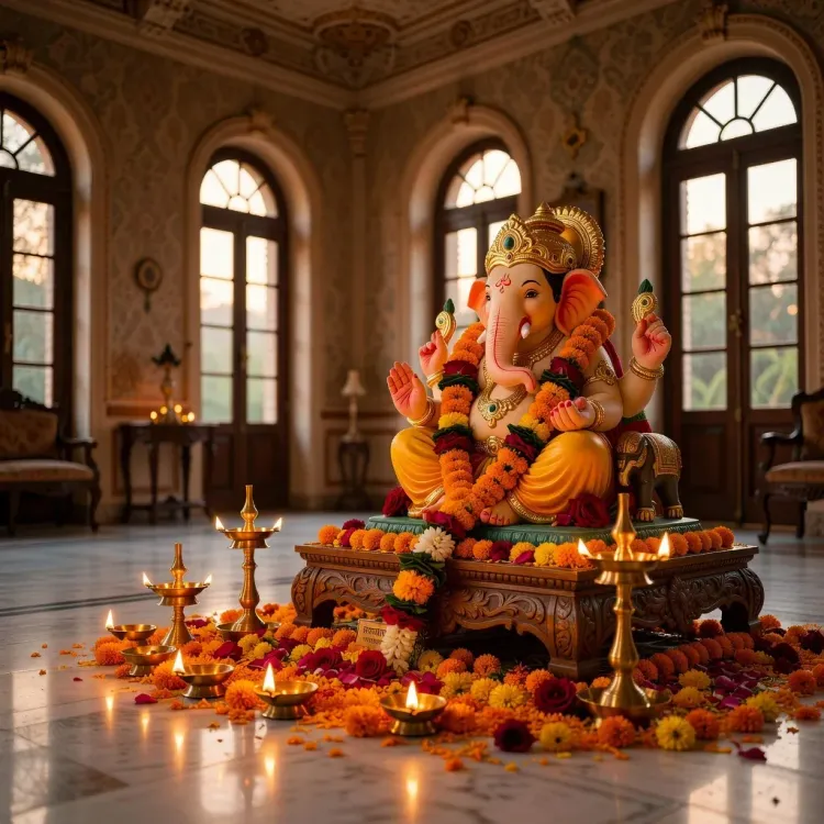CM Maharashtra marks Ganeshotsav at Varsha Bungalow
