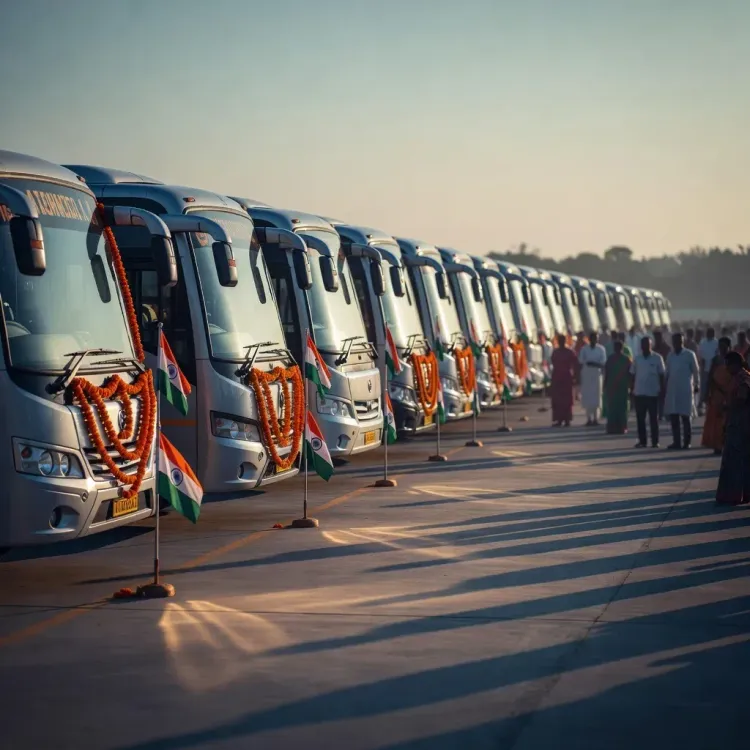 CM Mohan Yadav, Gadkari Launch MP's Sugam Pariwahan Bus Scheme