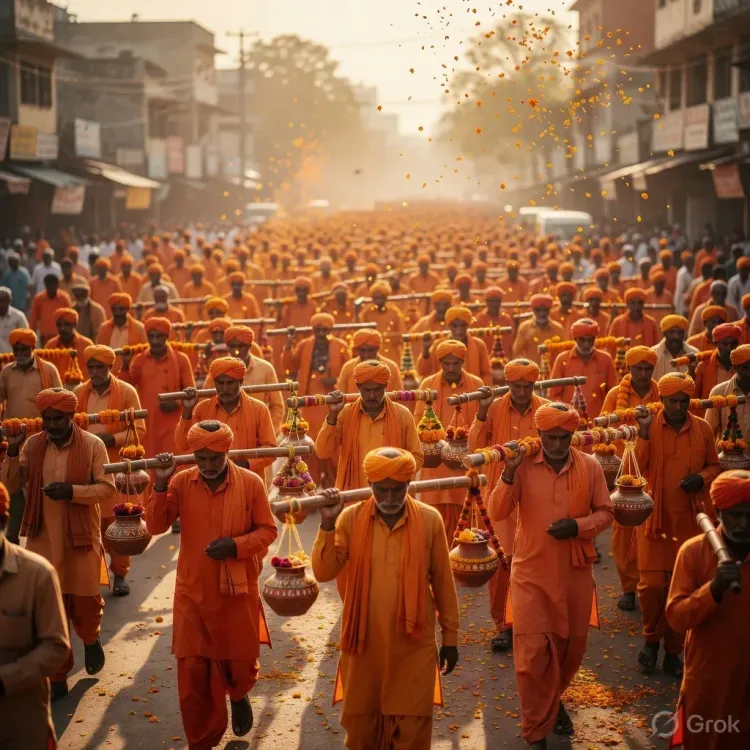 CM Yogi joins Kanwar Yatra flower shower in Meerut