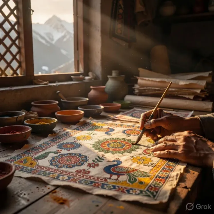 Giriraj Singh Spotlights Himachali Painter Priya's Traditional Art