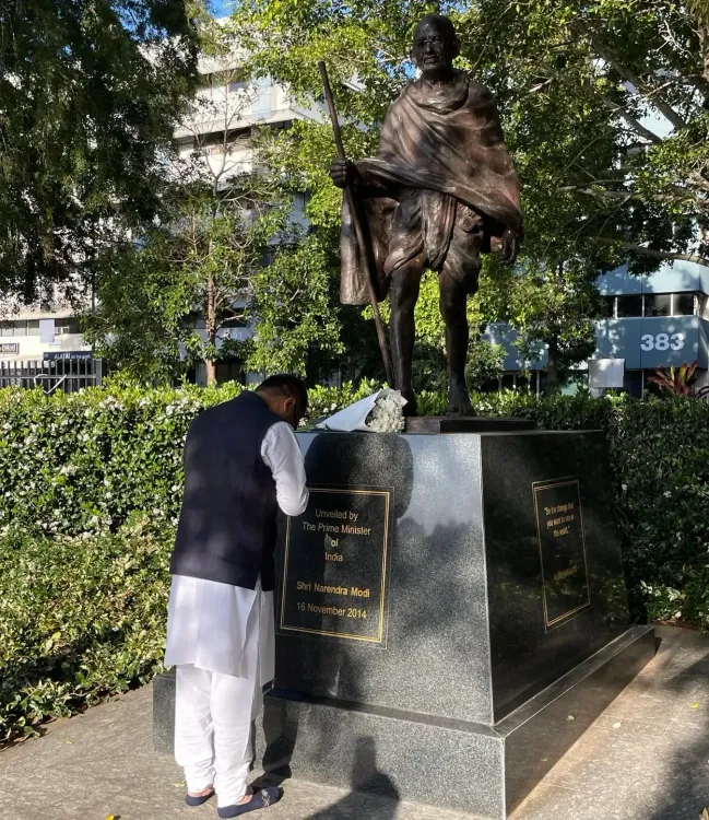 Did MoS Margherita Honor Mahatma Gandhi with a Sapling in Brisbane, Australia?