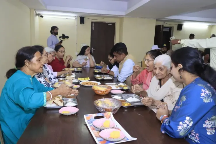 NDMC V-C Chahal plants trees, dines with seniors on Mother's Day