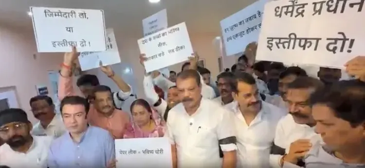 NEET paper leak row: Congress protests in MP Assembly after adjournment motion rejected