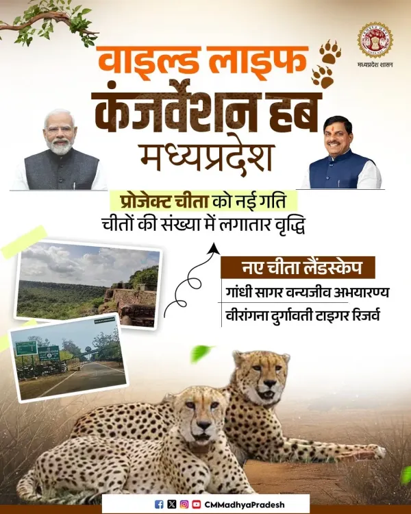 MP CMO Highlights State's Rise as Wildlife Conservation Hub
