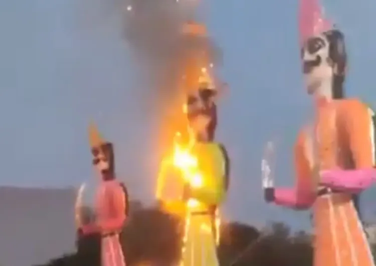 What Happened When a Ravana Effigy Was Set Ablaze in Bhopal?