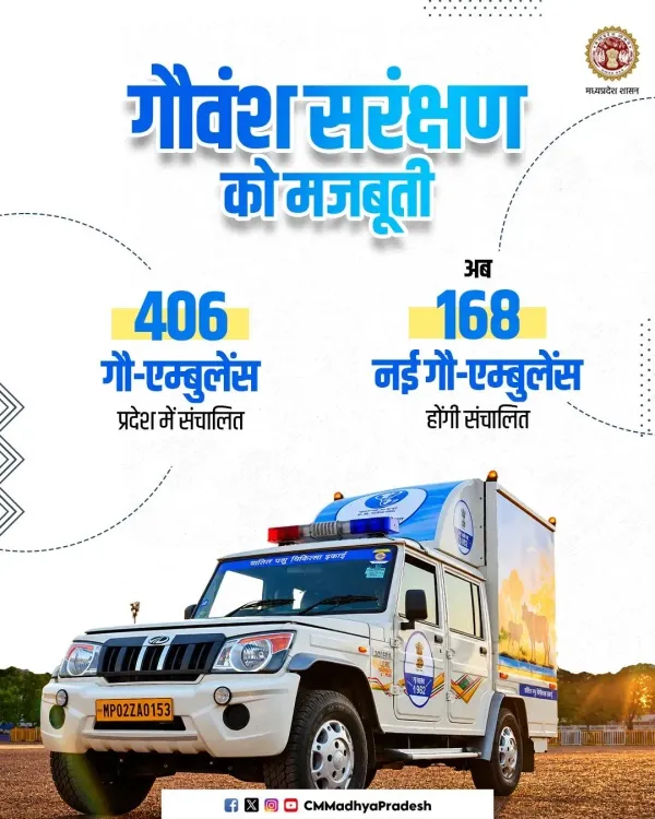MP Runs 406 Gau-Ambulances for Cattle Emergency Care