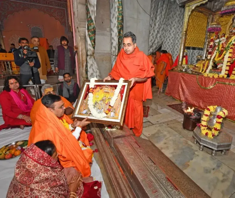 क्या मुख्यमंत्री भजनलाल शर्मा ने 2 साल कार्यकाल पूरा होने पर मंदिर में पूजा-अर्चना की और गौशाला में दान किया?