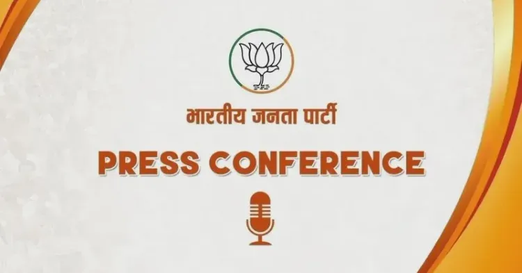 Nadda addresses press conference at BJP HQ in New Delhi