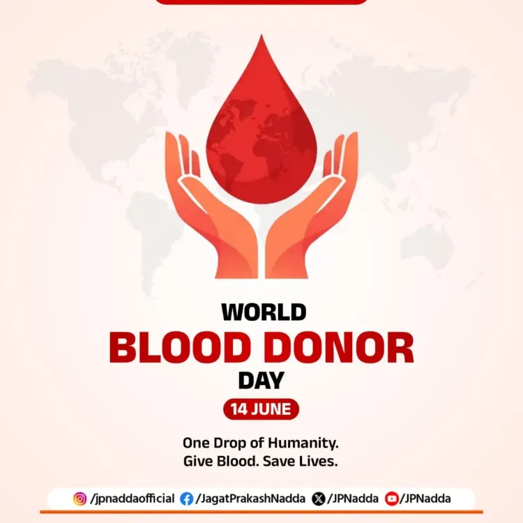 Nadda calls for voluntary blood donation on World Blood Donor Day