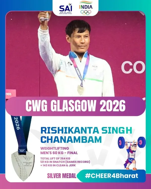 Nadda congratulates Rishikanta Singh on CWG 2026 silver