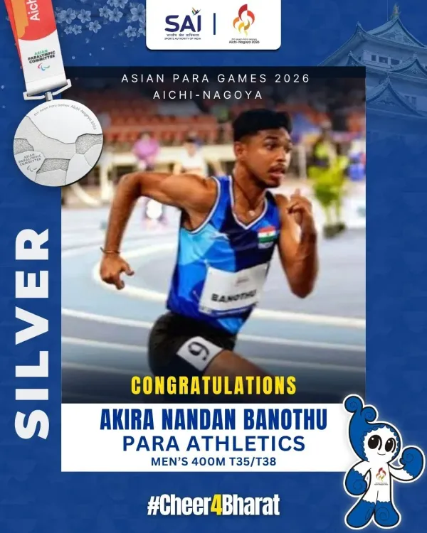 Nadda hails Akira Banothu's Silver at Asian Para Games 2026