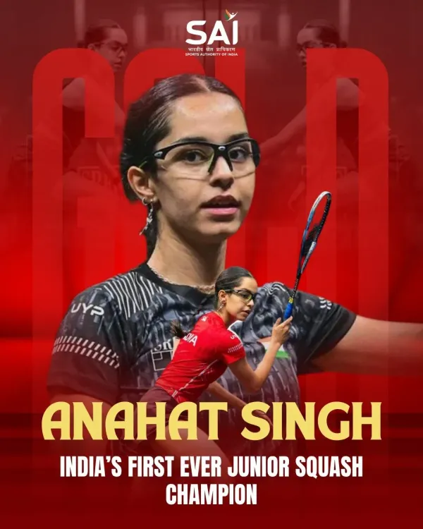 Nadda hails Anahat Singh's historic World Squash Junior gold