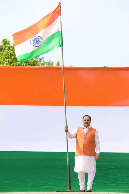Nadda hoists Tricolour, backs Har Ghar Tiranga drive