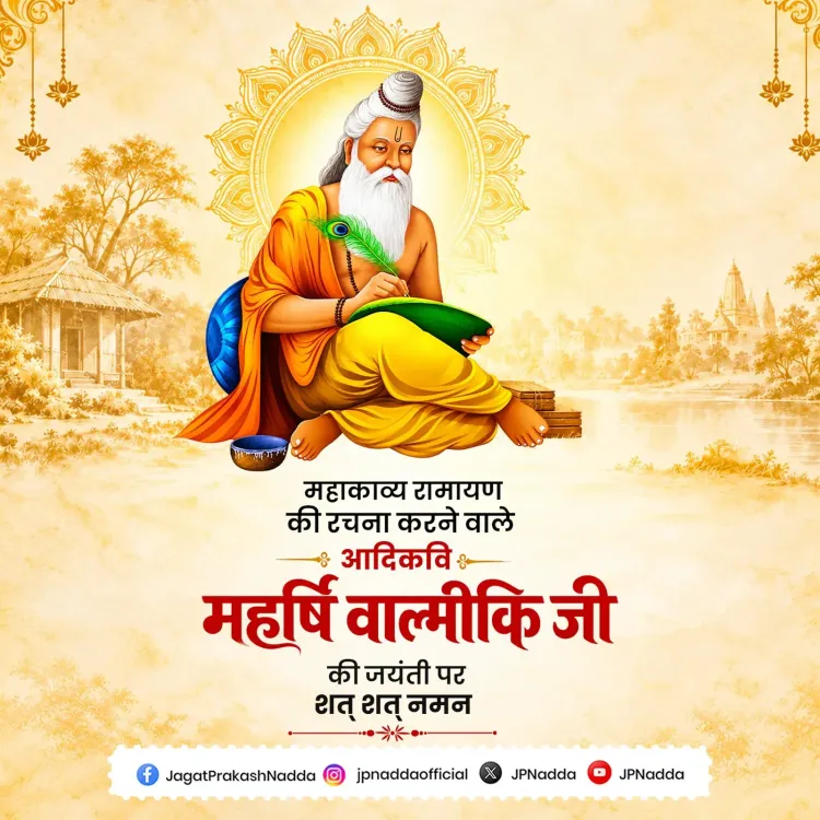 Nadda pays tribute to Maharshi Valmiki on Jayanti
