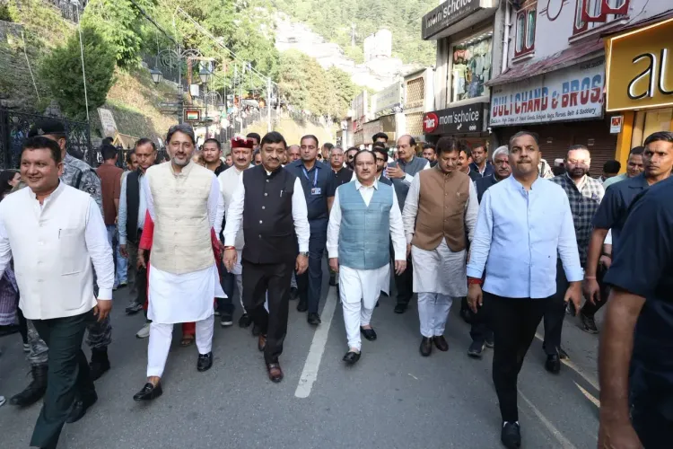 Nadda Strolls Shimla's Mall Road, Cites 12-Year BJP Rule