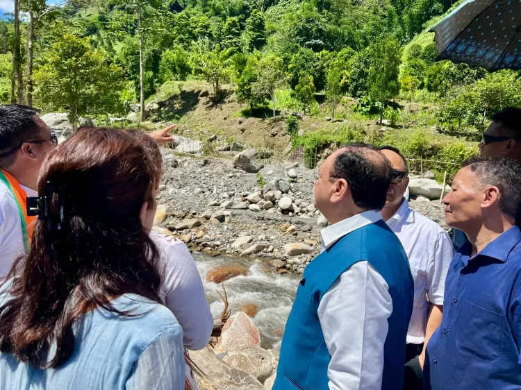 Nadda visits flood-hit Keyi Panyor, pledges Centre's full support