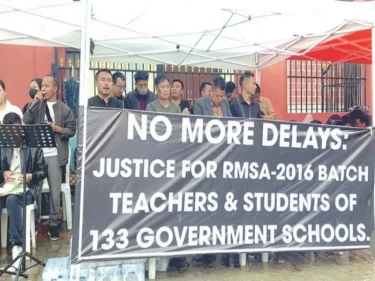 Why is the Nagaland government urging teachers to end their protest?