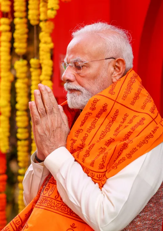 क्या पीएम मोदी ने नवरात्रि के पांचवें दिन मां स्कंदमाता की उपासना की?