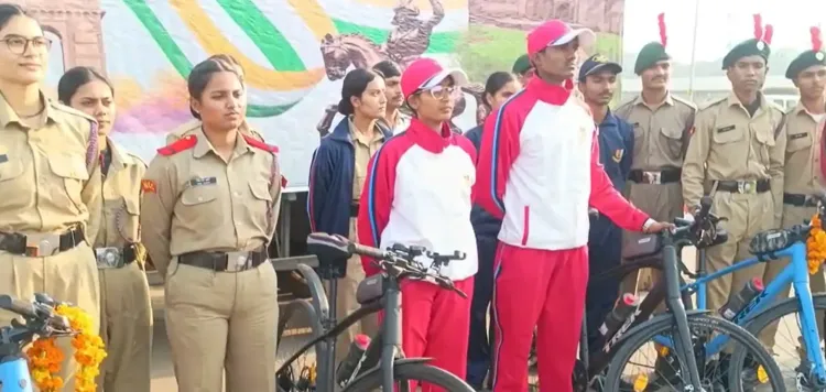 क्या पुणे से दिल्ली साइकिलिंग अभियान के तहत एनसीसी दल ग्वालियर पहुंचा?