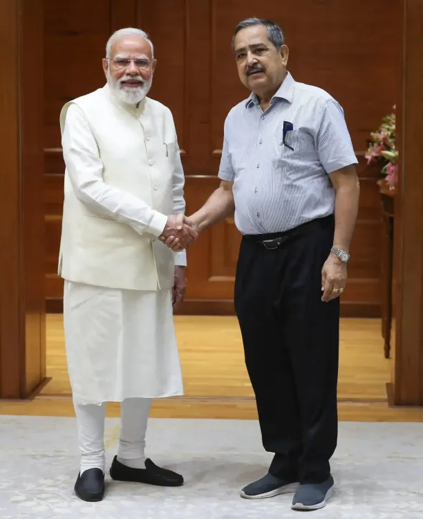 NITI Aayog Chief Ashok Lahiri Meets PM Modi After Taking Charge