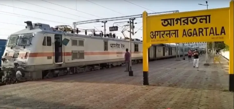 When will NF Railway start electric locomotive-powered trains from Tripura?
