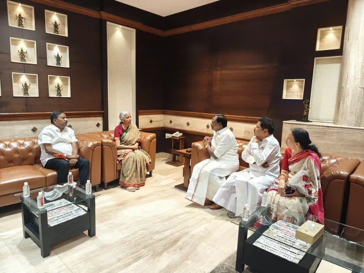 Nirmala Sitharaman arrives in Chennai, welcomed by BJP Tamil Nadu