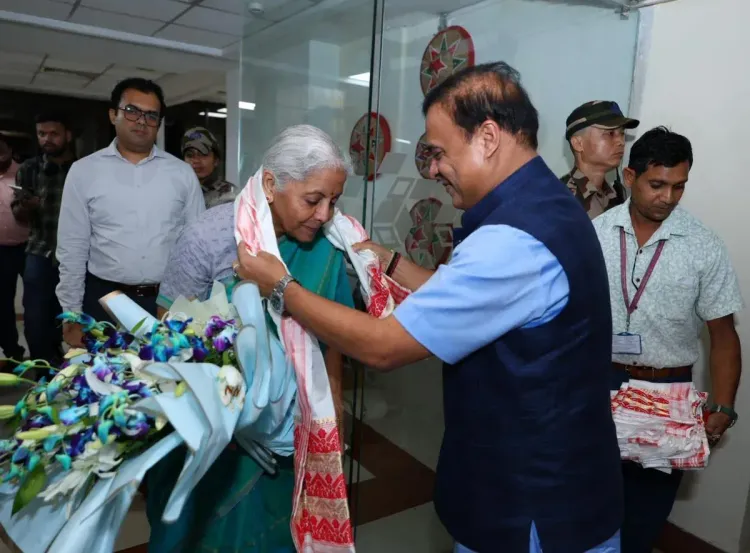 Nirmala Sitharaman Arrives in Guwahati, Welcomed by CM Himanta