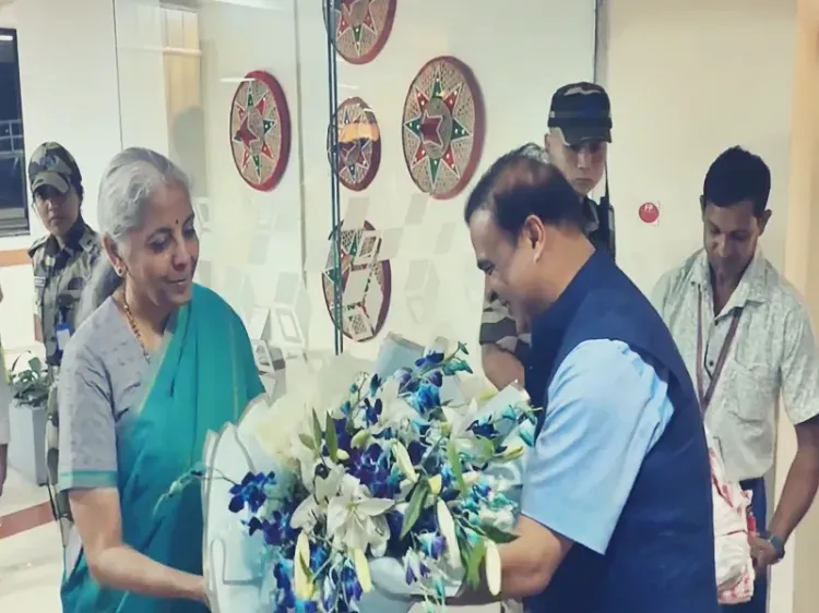 Nirmala Sitharaman in Guwahati ahead of Meghalaya programmes on June 19