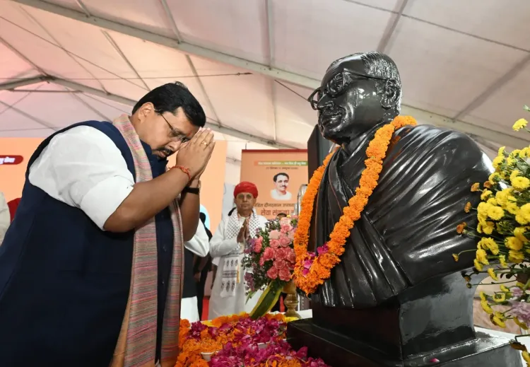 BJP President Nitin Nabin pays tribute to Deendayal Upadhyaya on 110th birth anniversary in Jaipur