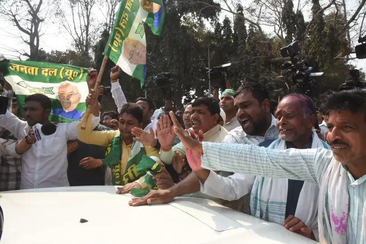 Bihar CM Nitish Kumar's Rajya Sabha Bid Sparks Protests