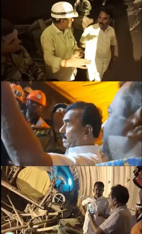 Telangana Minister Reports No Responses from Trapped Workers